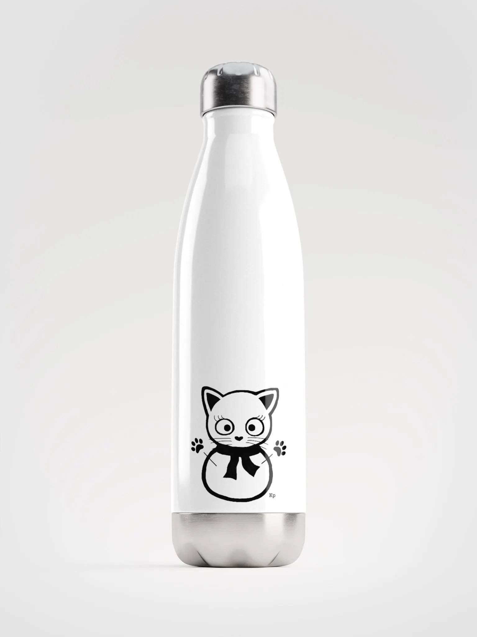 Furry Kitty Hugs Water Bottle product image (1)
