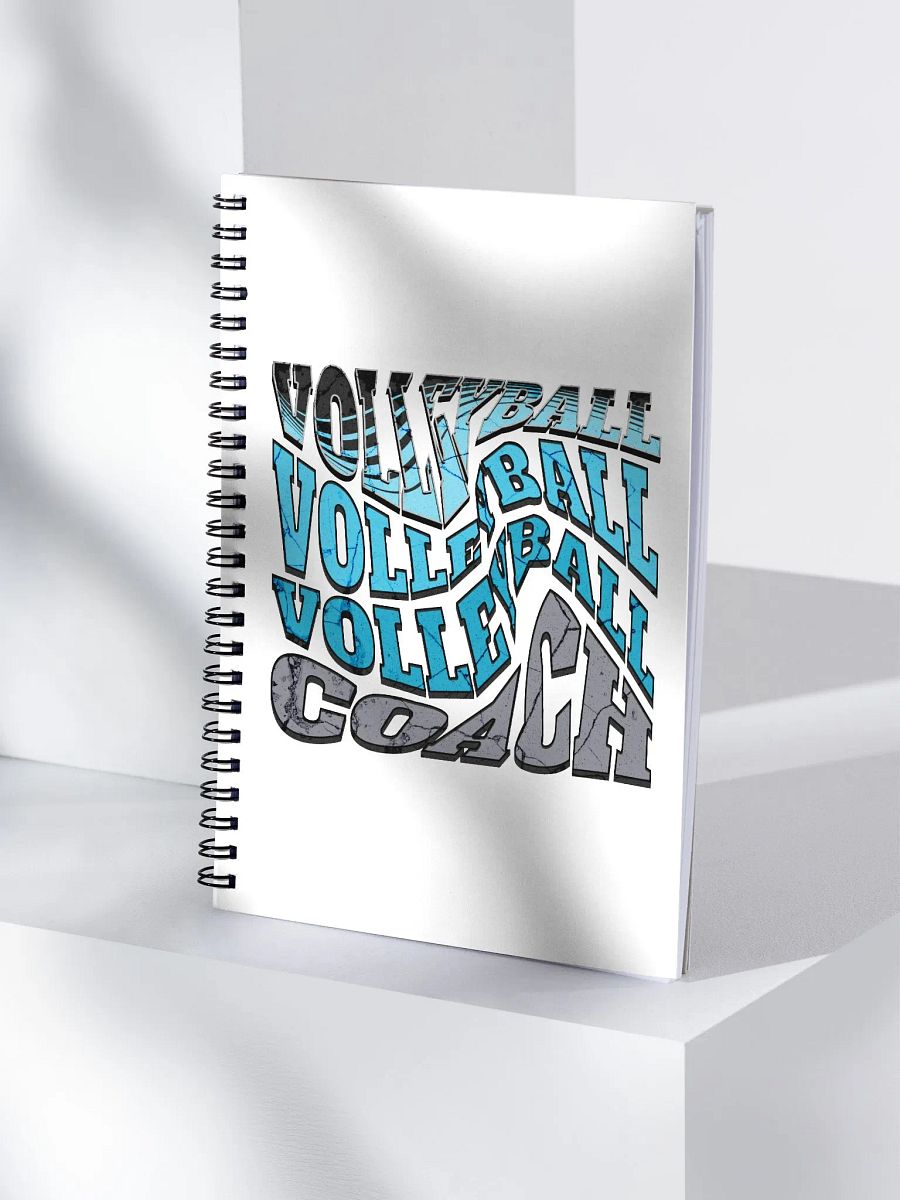 Mess Swirl Volleyball Coach Wavy Spiral Notebook product image (3)