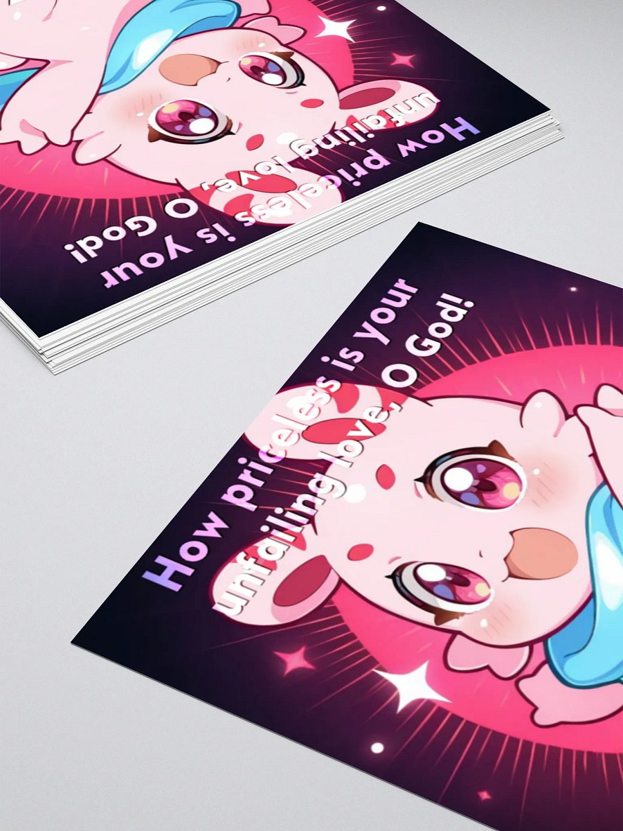 Bible Cuties Rosy - How priceless is your unfailing love, O God! Sticker product image (7)