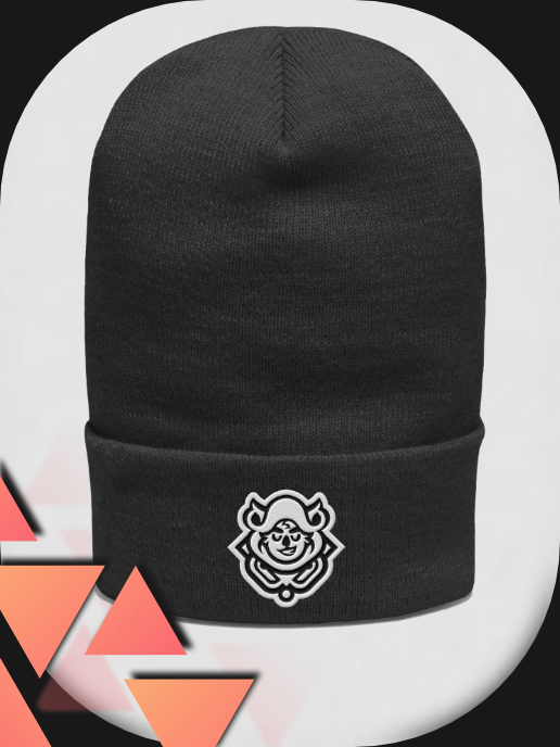 ISOL▲TION — JULIUS EMBLEM — CUFFED BEANIE — WHITE product image (1)