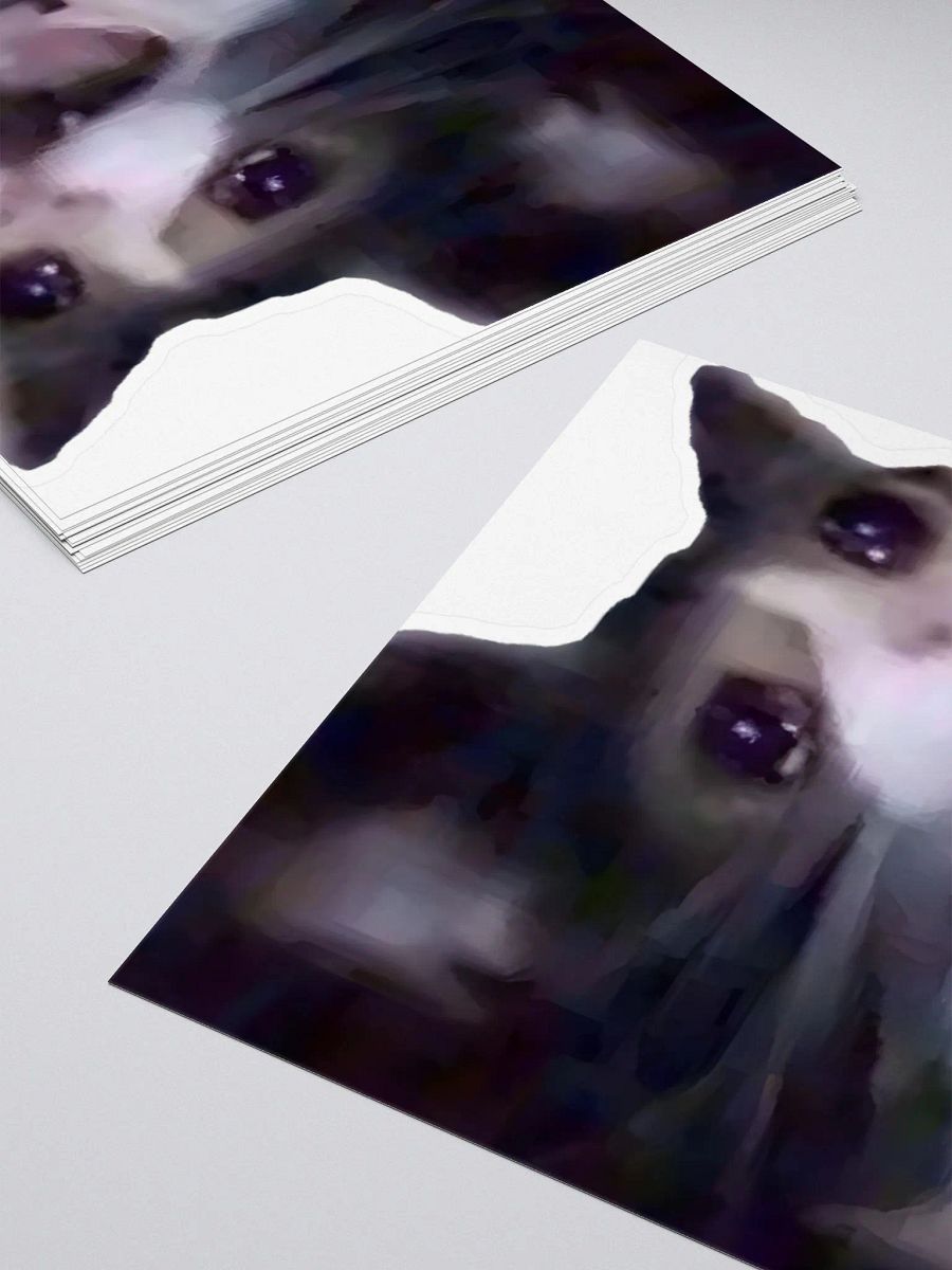 Kiss Cut Stickers: Meme Cats cry product image (4)