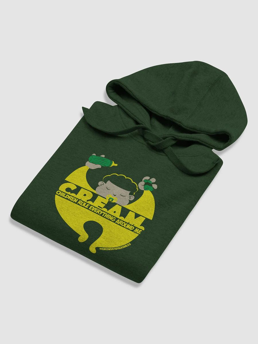 'C.R.E.A.M. Children Rule Everything Around Me' | WU-TANG parody HOODIE | +6 colors | light on dark product image (3)