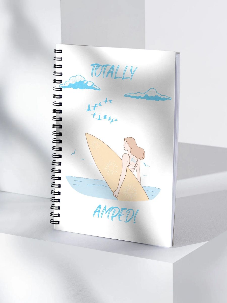 Totally Amped! Woman Surfer Spiral Notebook product image (4)