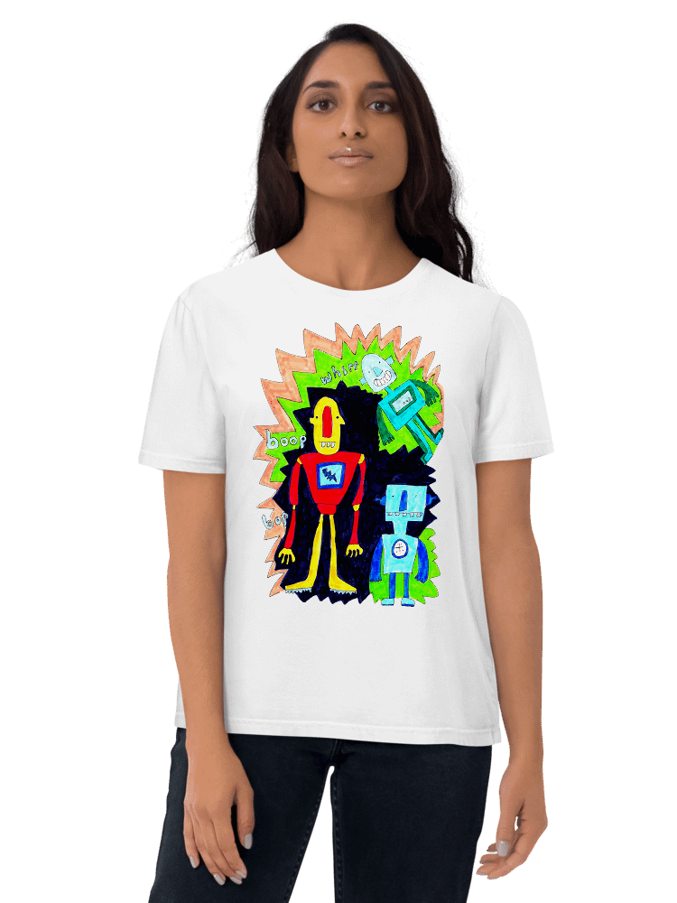 Whimsical Robot Trio Unisex T-Shirt product image (2)