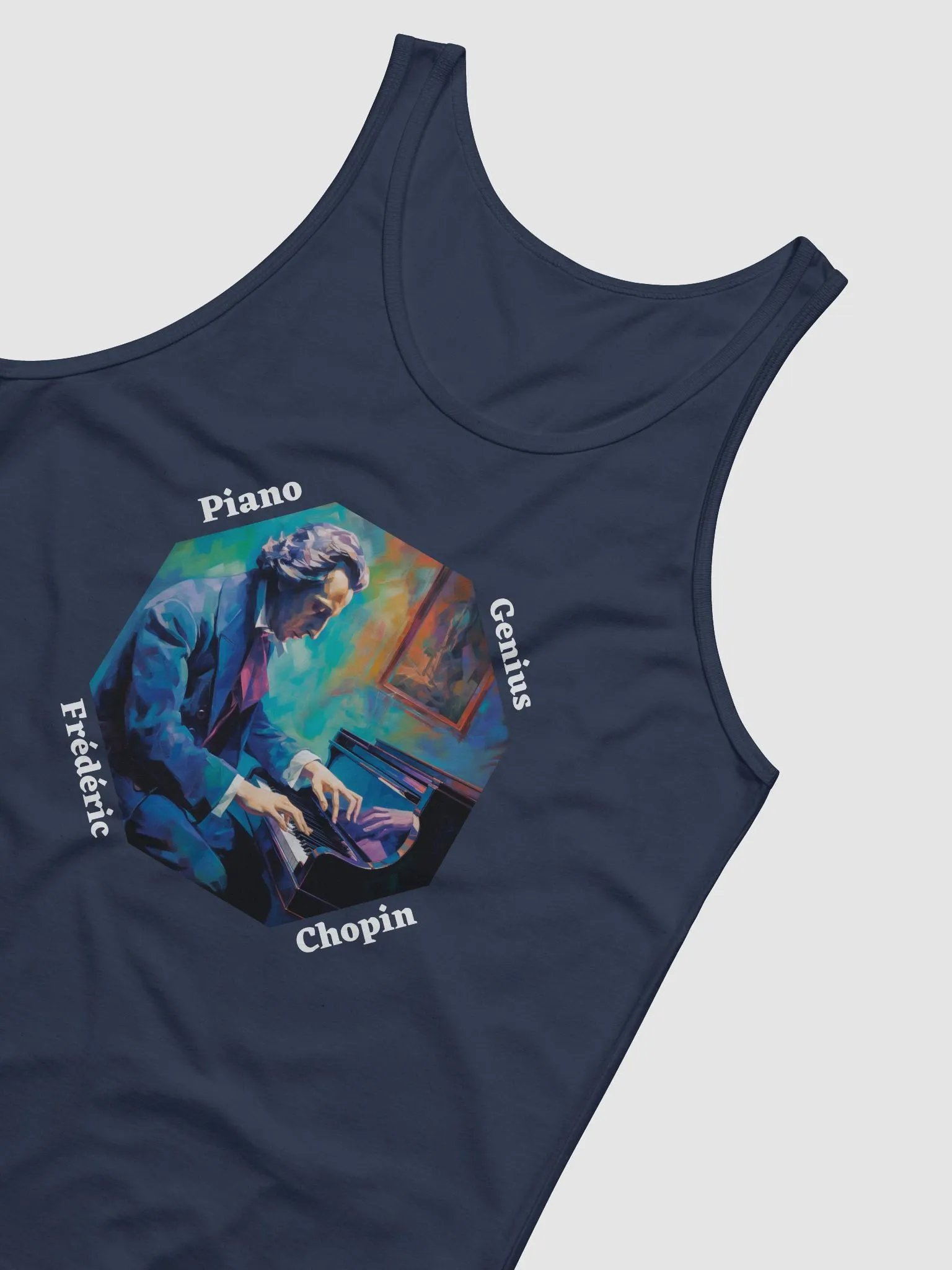 Frédéric Chopin [Playing Piano] - Piano Genius | Dark Tanktop product image (2)
