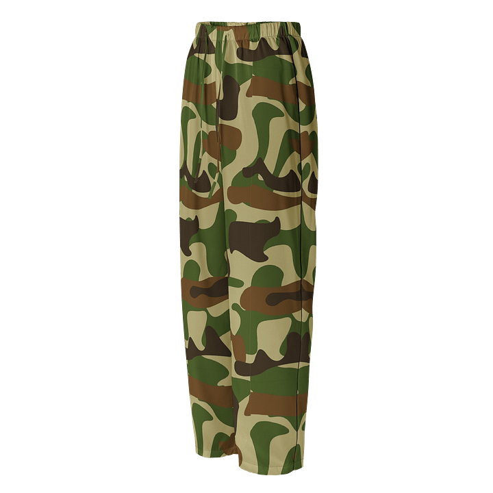 Woodland Green Army Camouflage Military Camo Pattern Women's Pajama Pants product image (1)