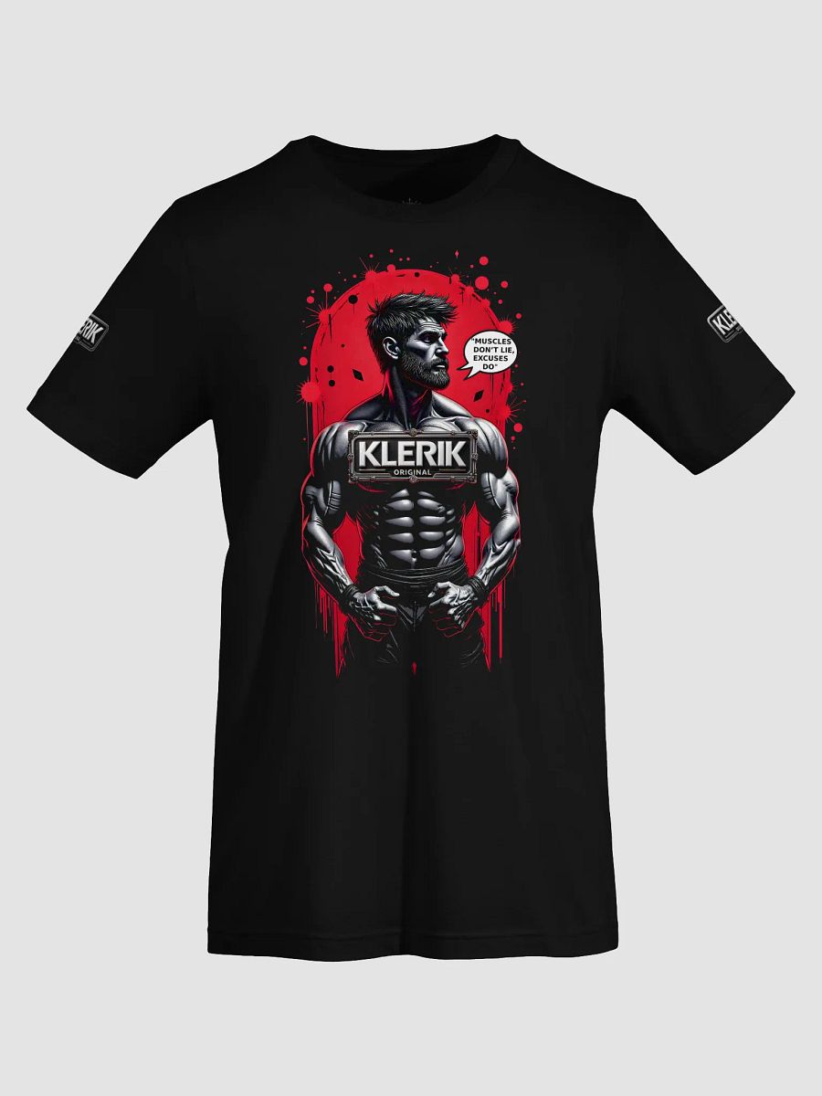 Original Metallic Logo T-Shirt - MUCLES DONT LIE EXCUSES DO product image (52)