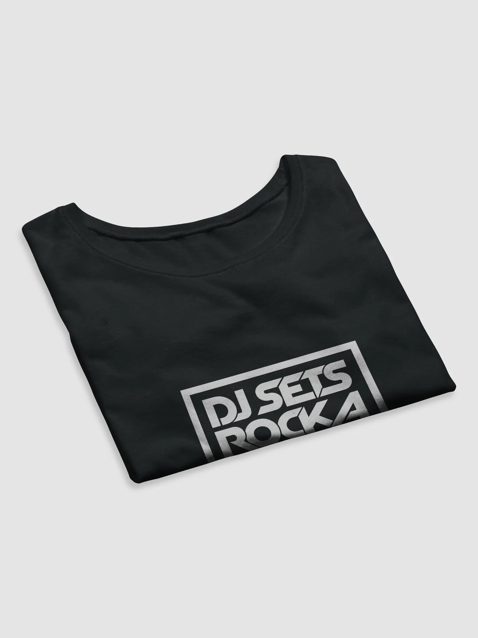 DJ SETSROCKA - Women's Crop Baby Tee - Black product image (7)