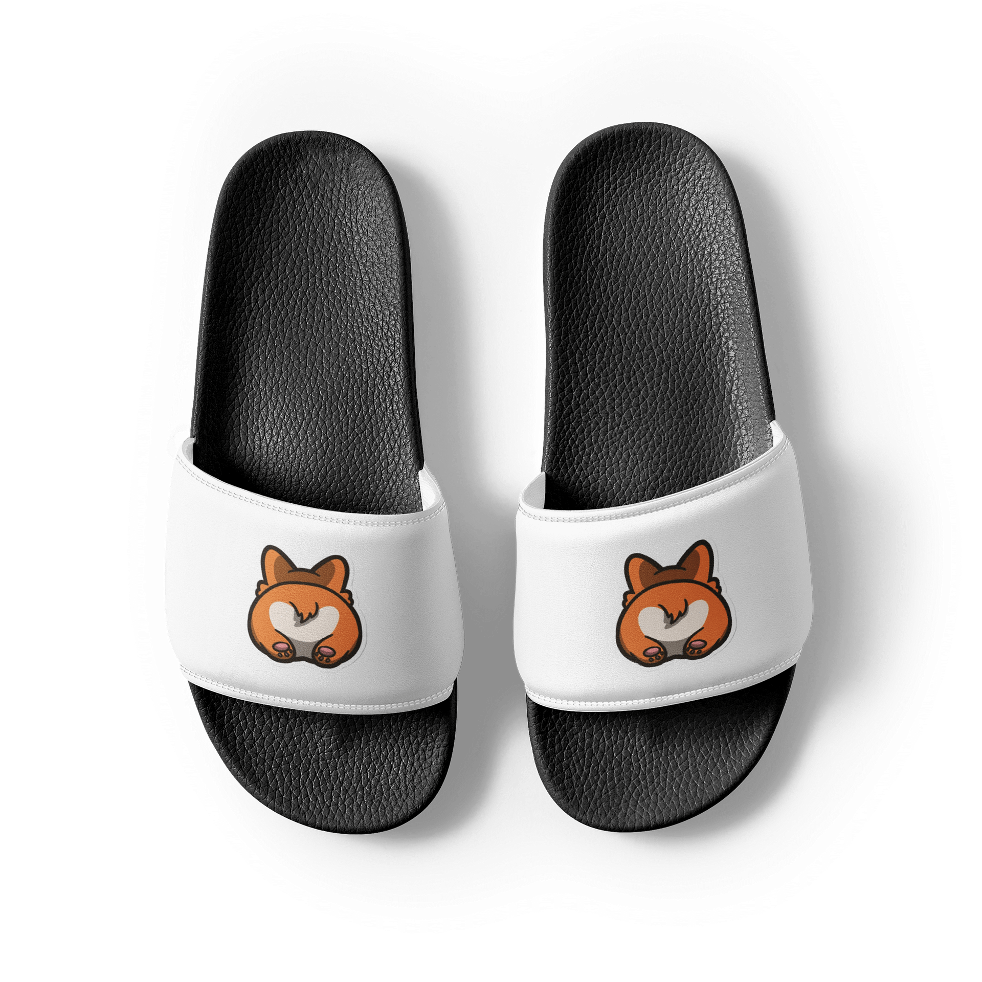 Cartoon Dog Back Men's Slides product image (4)