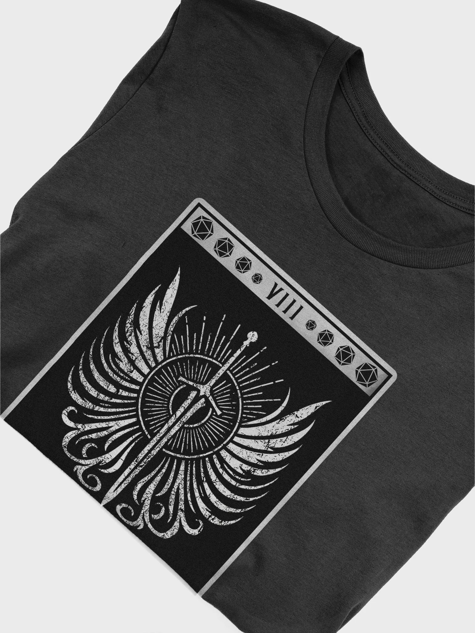 Paladin Shirt, Grunge Tarot-Inspired Roleplaying Class Symbol Tee product image (5)