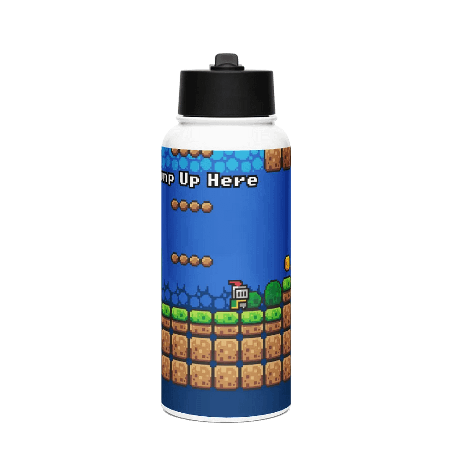 Pixel Adventure rorun Stainless Steel Water Bottle product image (1)