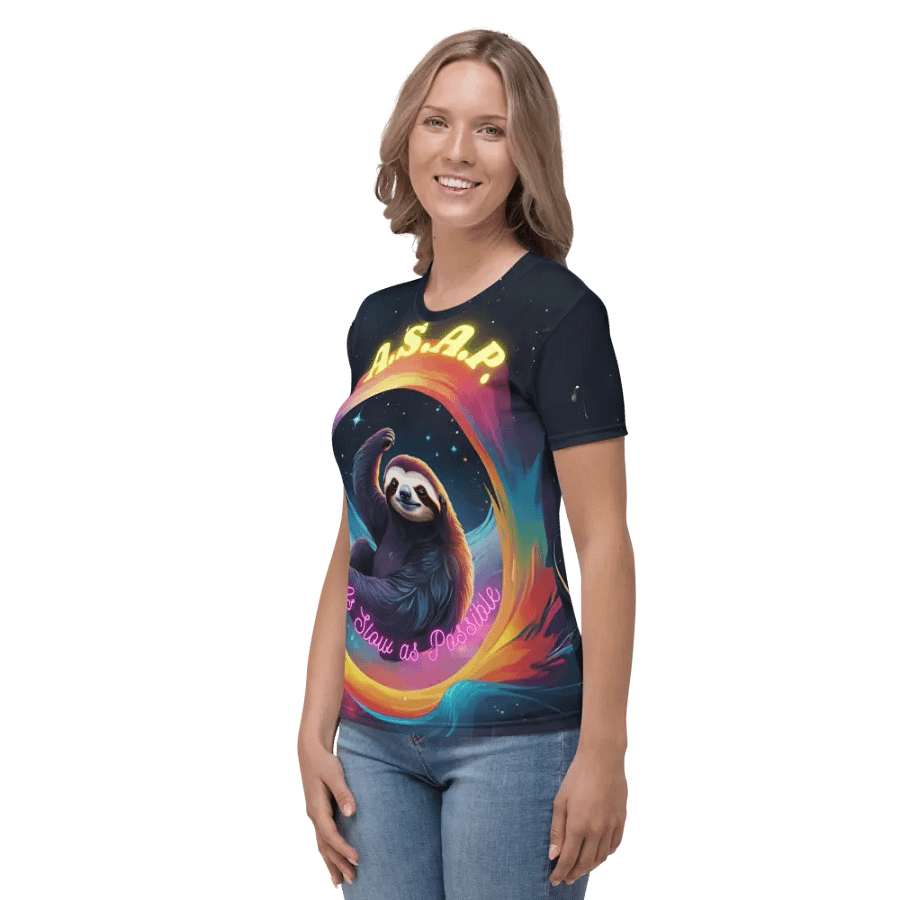 Sloth ASAP As Slow as Possible All Over Print T-shirt product image (4)