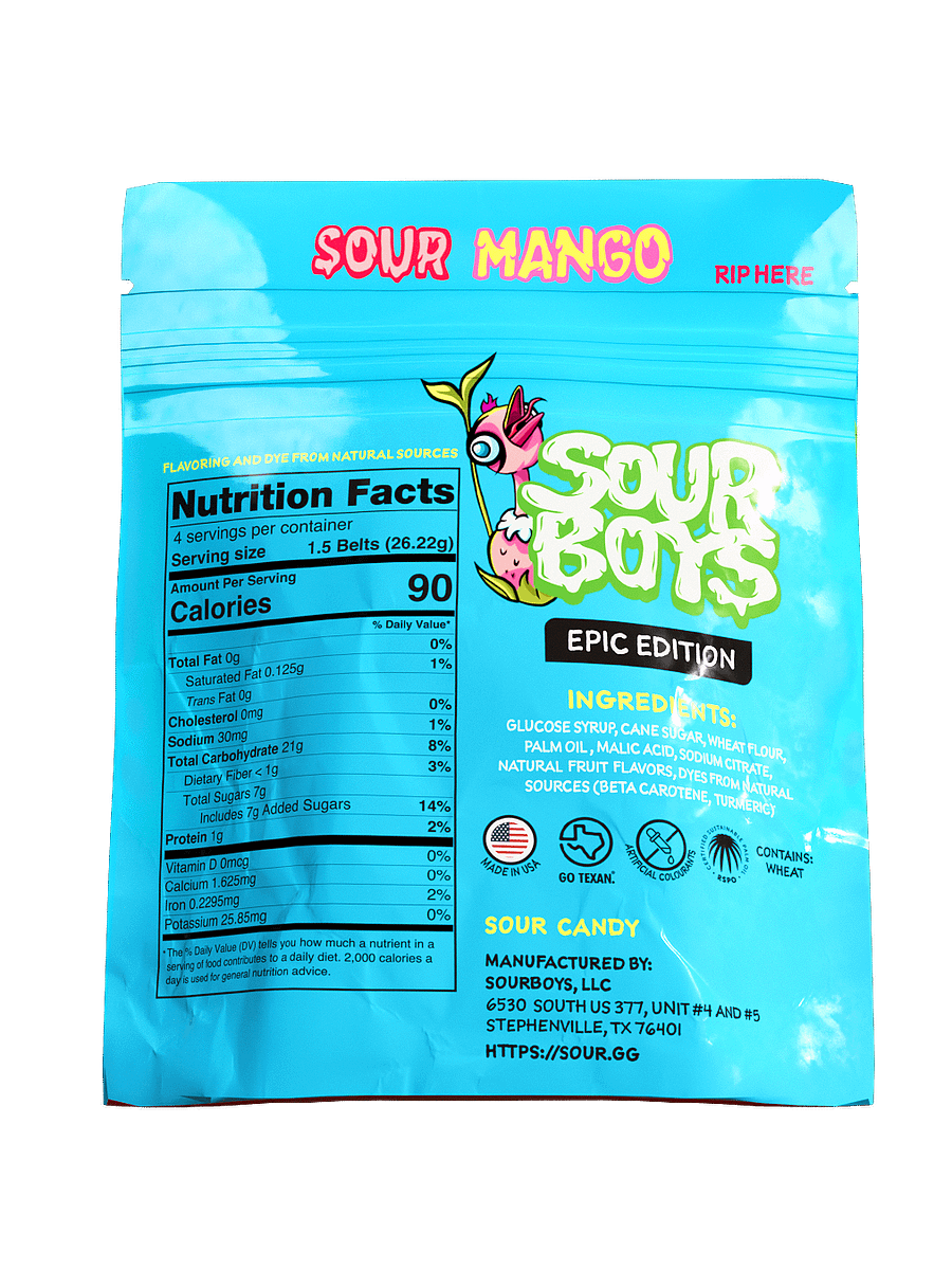 Mango Sour Belts - SourBoys product image (2)