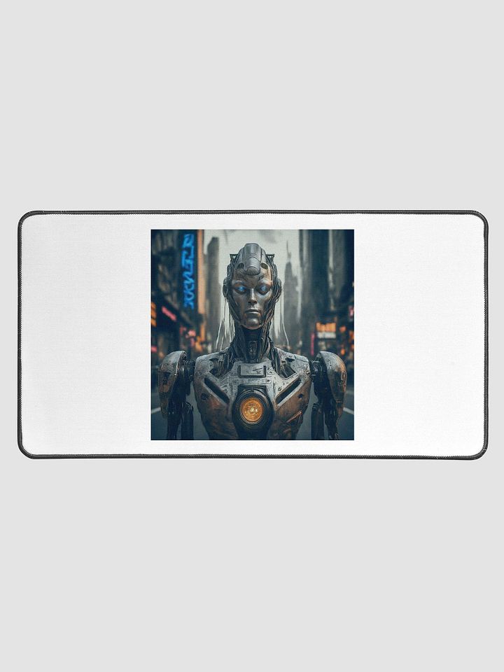 Neon Cyborg City Desk Mat product image (1)
