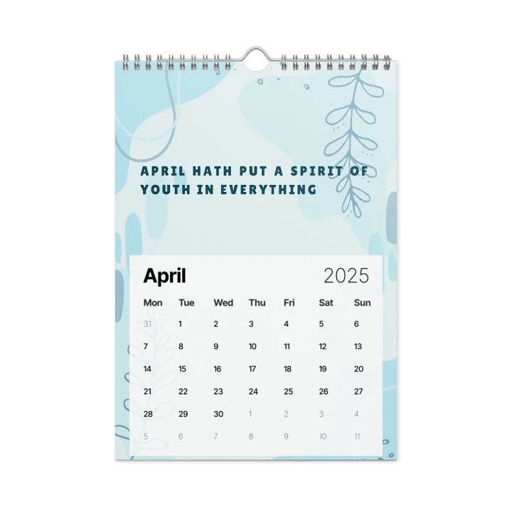 FLORAL INSPIRATIONAL QUOTES WALL CALENDAR 2025 product image (1)