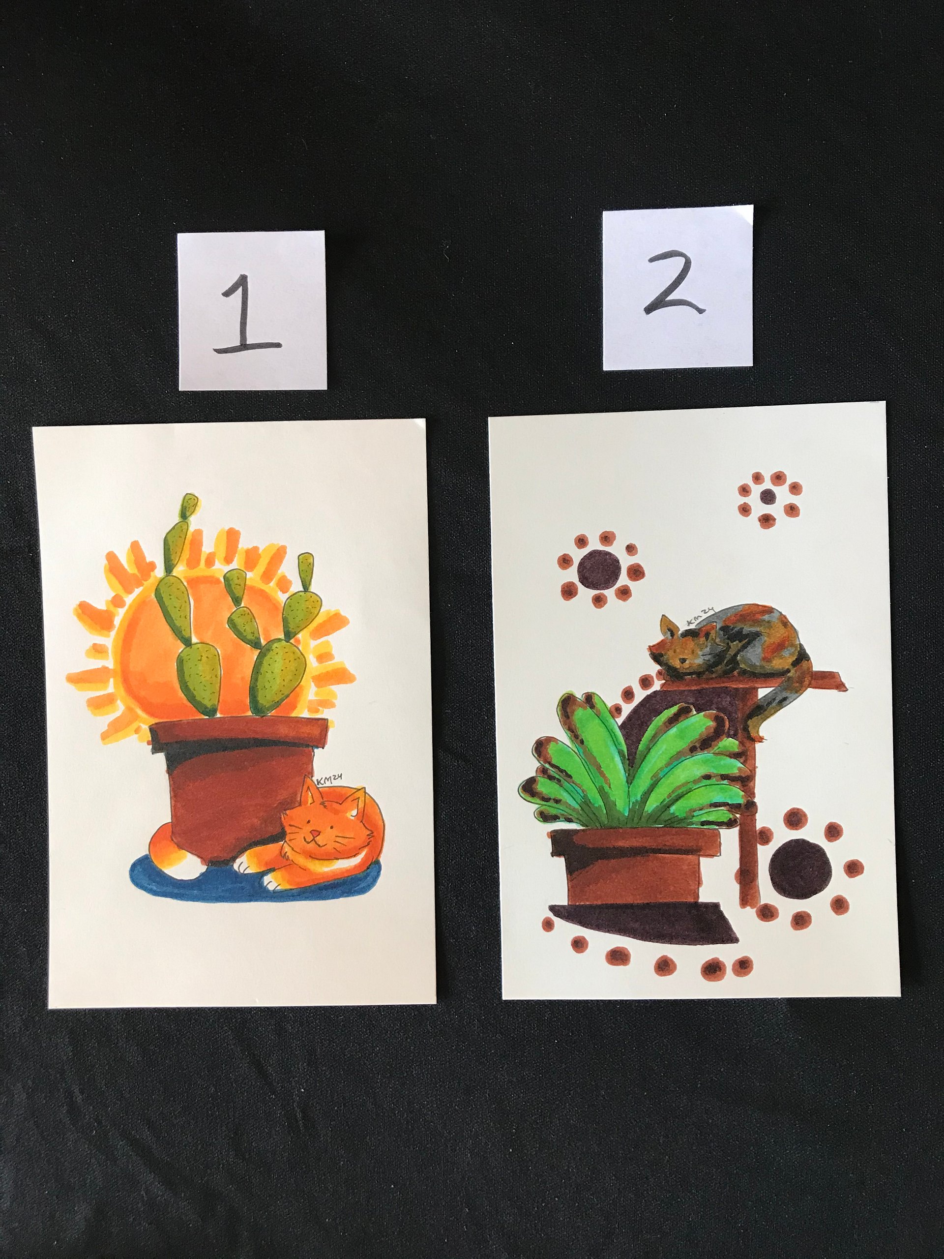 Cactus Cats Original Marker Illustrations product image (2)