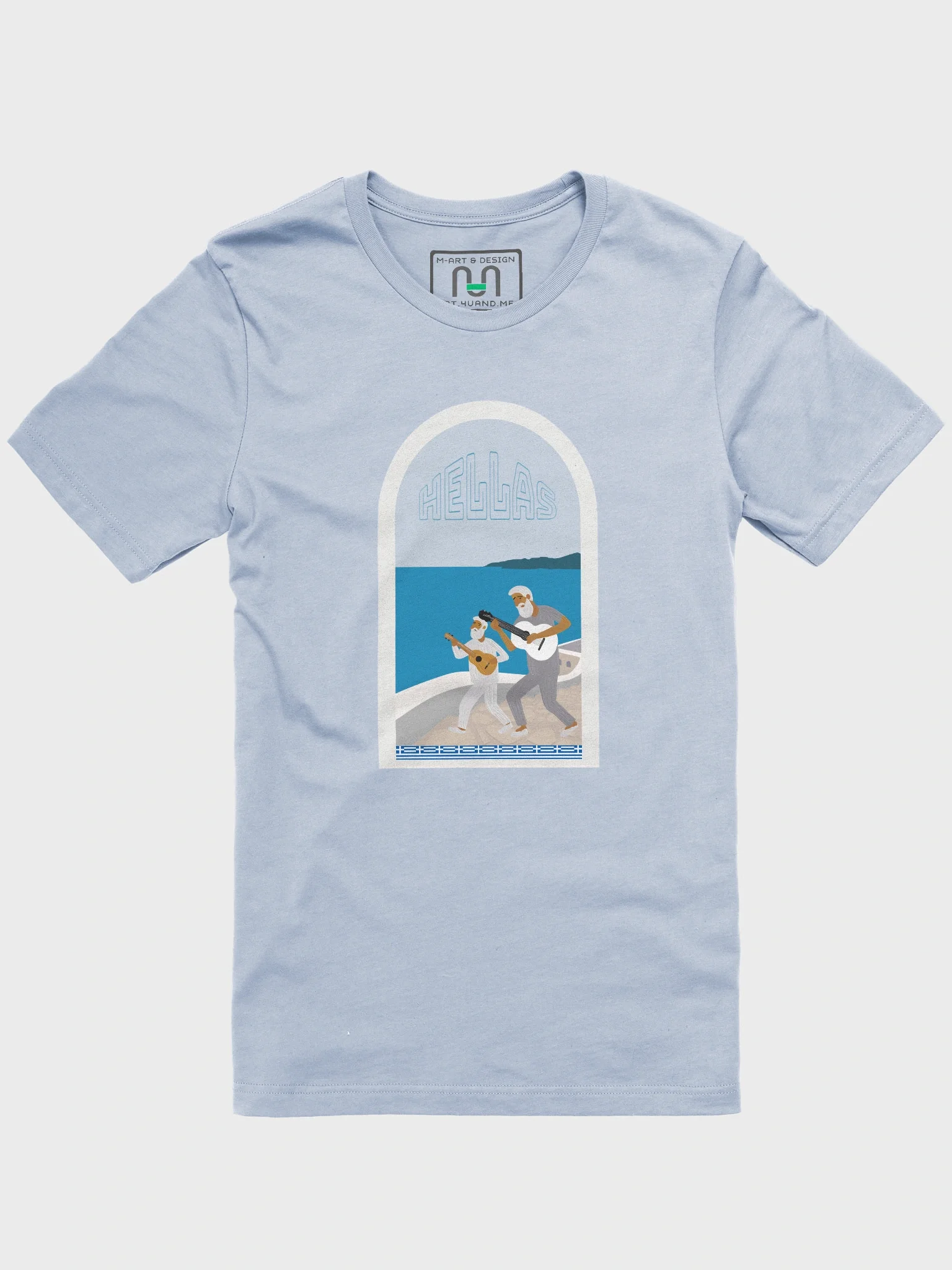 Coastal Serenade Hellenic Graphic T-Shirt product image (1)