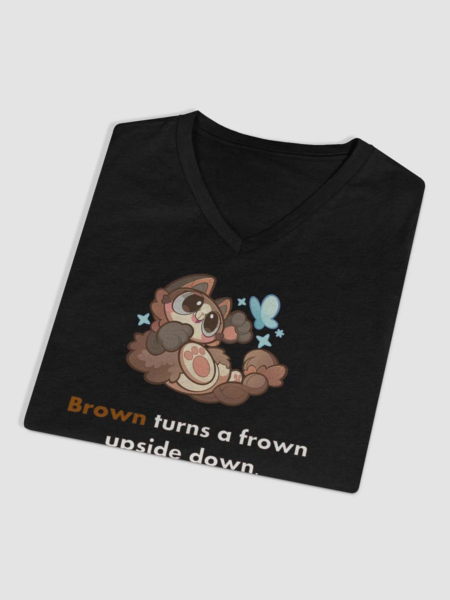 Playing Terra • "Brown turns a frown upside down." • Women's Relaxed V-Neck T-shirt product image (15)