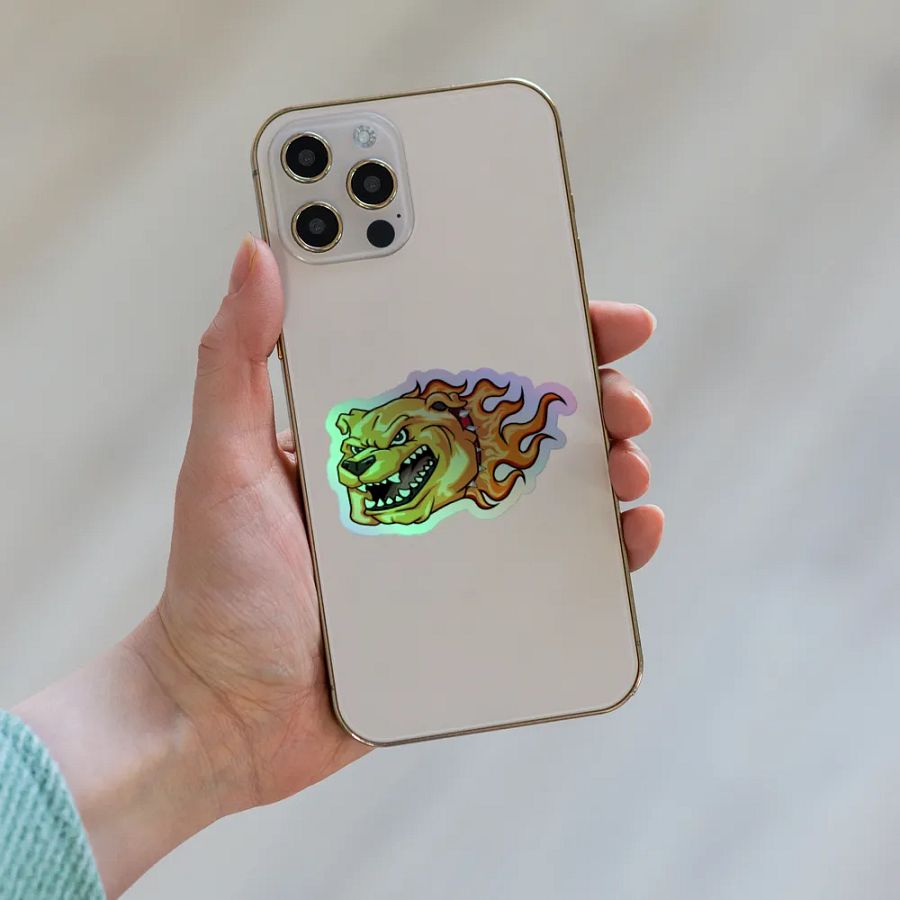 Angry Flaming Bulldog Sticker product image (6)