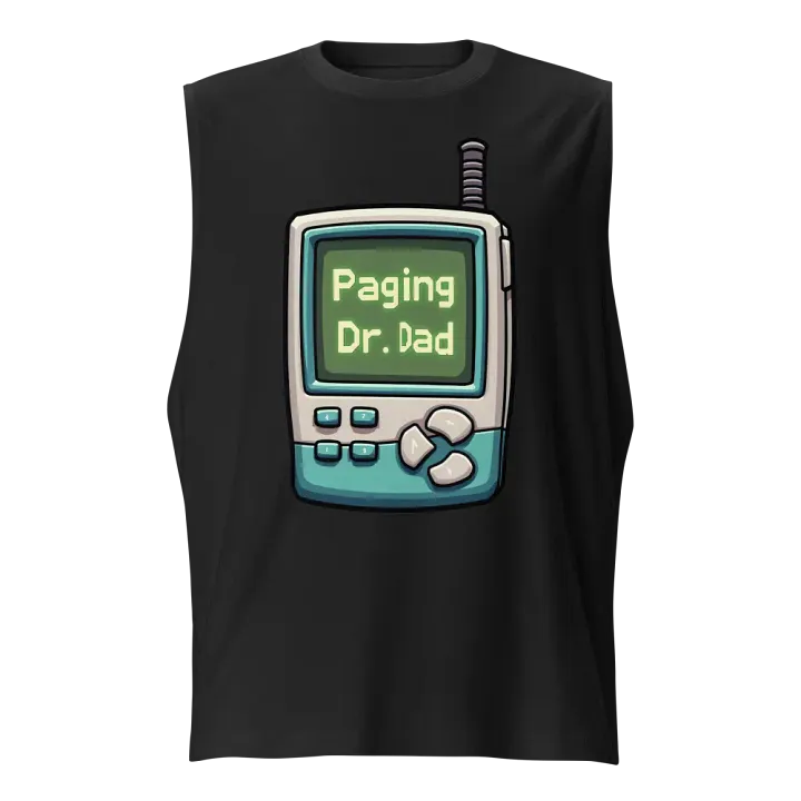 Dr. Dad Cartoon Pager Muscle Tank product image (1)