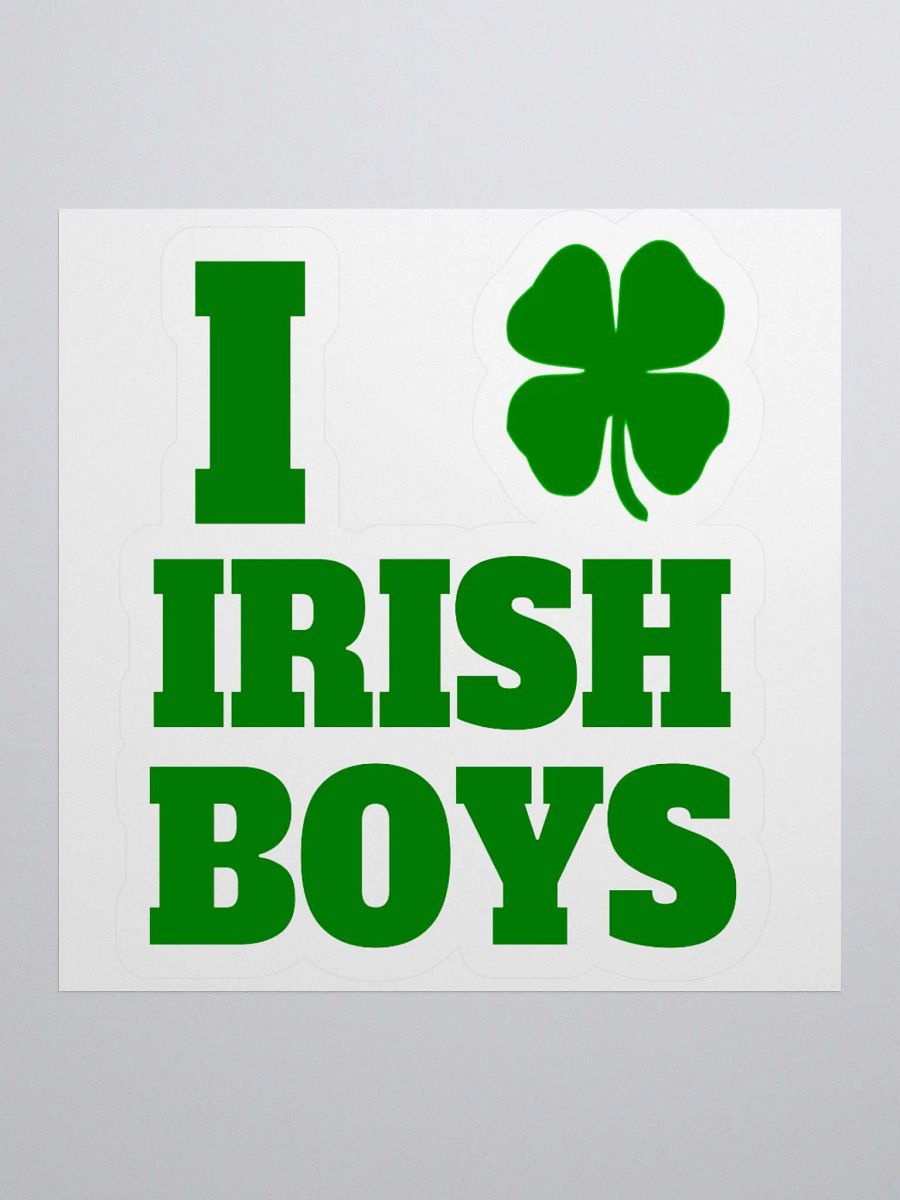 I Love Irish Boys Kiss Cut Stickers - St. Patrick’s Day Stickers product image (1)
