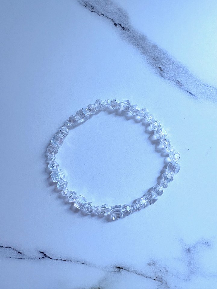 Handmade 7.5" Crystal Bead Stretch Bracelet | Coastal Charm Jewelry by Monique Faella Designs™ | MFD-00162 product image (1)