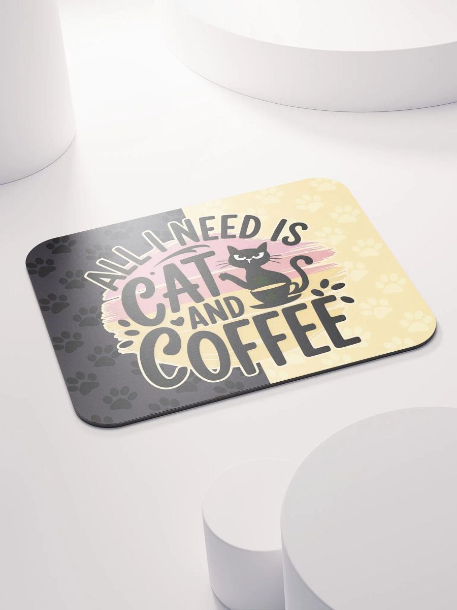 Cat & Coffee Vibes Mouse pad product image (6)