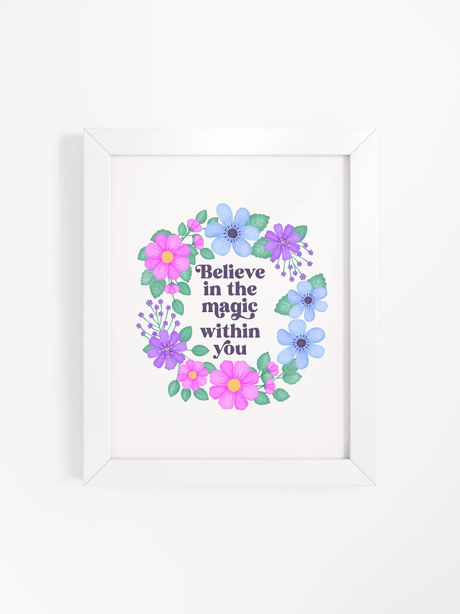 Believe in the magic within you - Motivational Wall Art White product image (1)