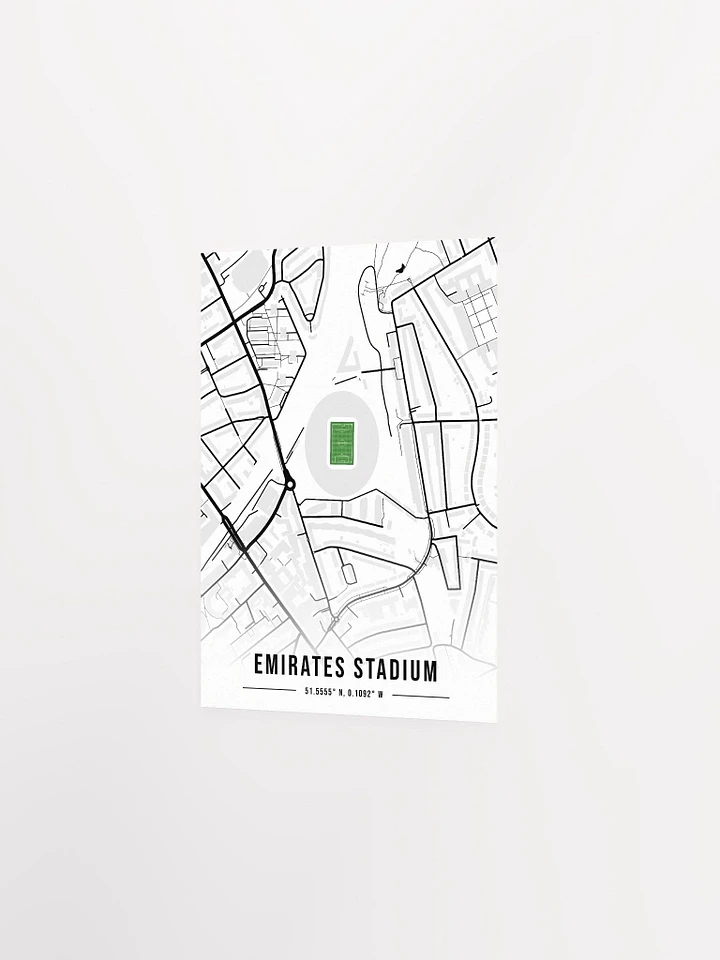 Arsenal Stadium White Map Design Poster product image (2)