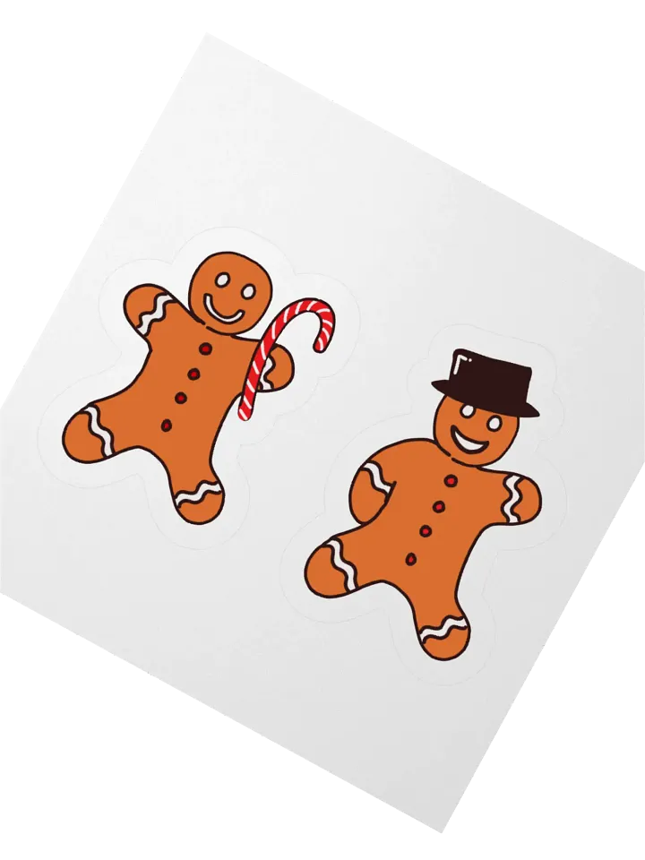 Festive Gingerbread Sticker – Holiday Duo product image (2)