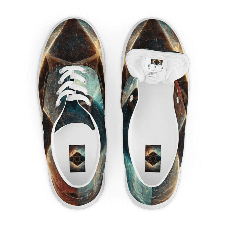 men's sacred geometry canvas Lace-Up Shoes product image (6)