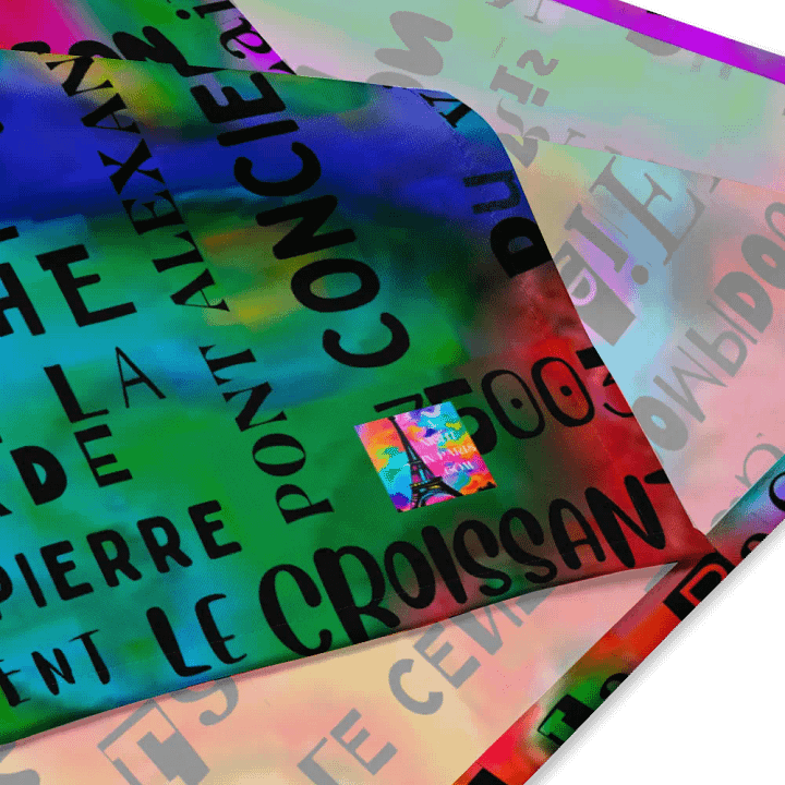 PARIS WORDS - BANDANA SMALL SCARF product image (2)