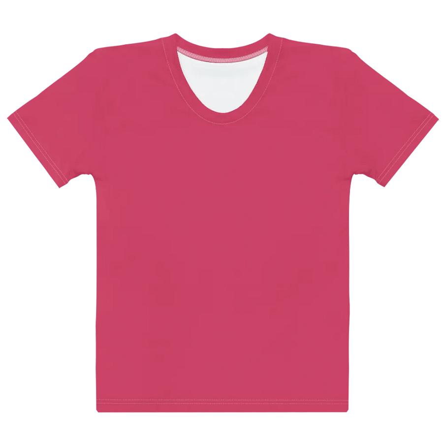 Plain Ruby Red True Summer Women's Crewneck Polyester Heavyweight Premium T-Shirt by Treasure Pie product image (10)