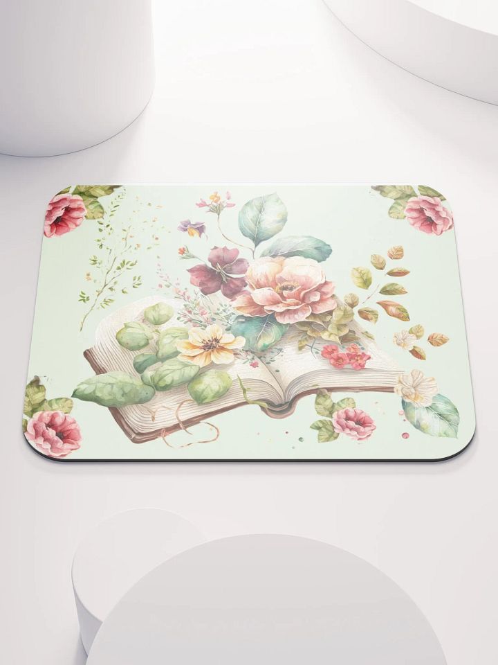 Beautiful Book Full of Flowers Mousepad product image (1)