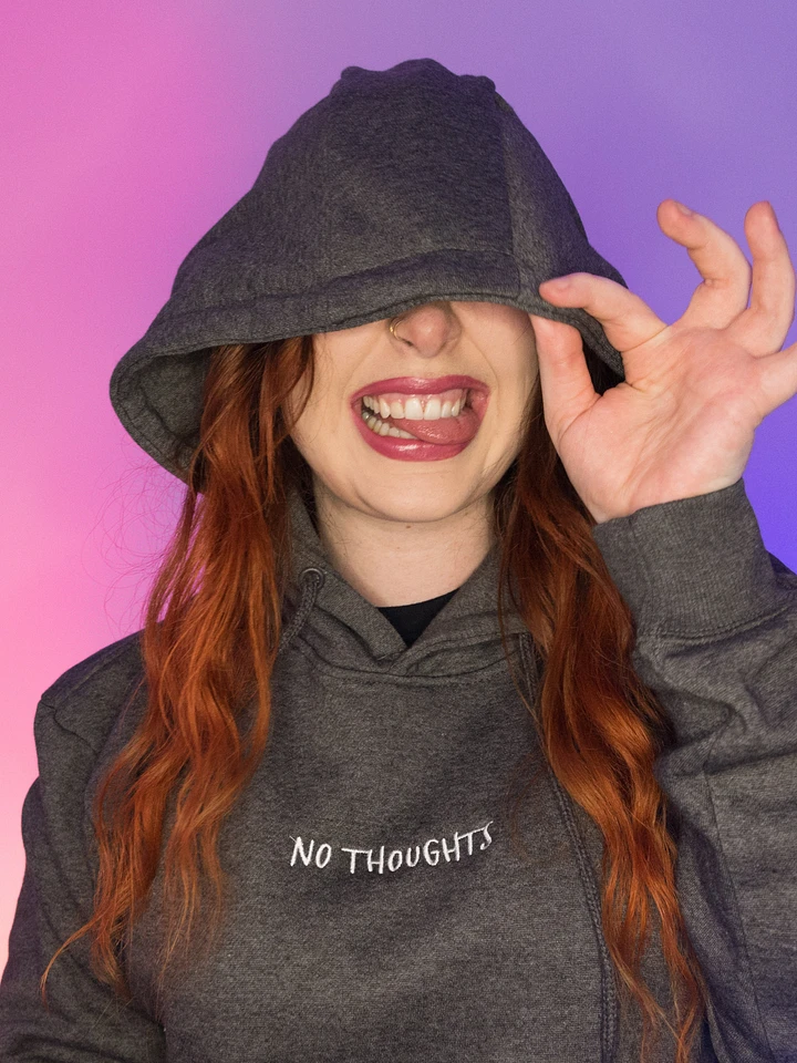 Embroidered no thoughts hoodie product image (1)