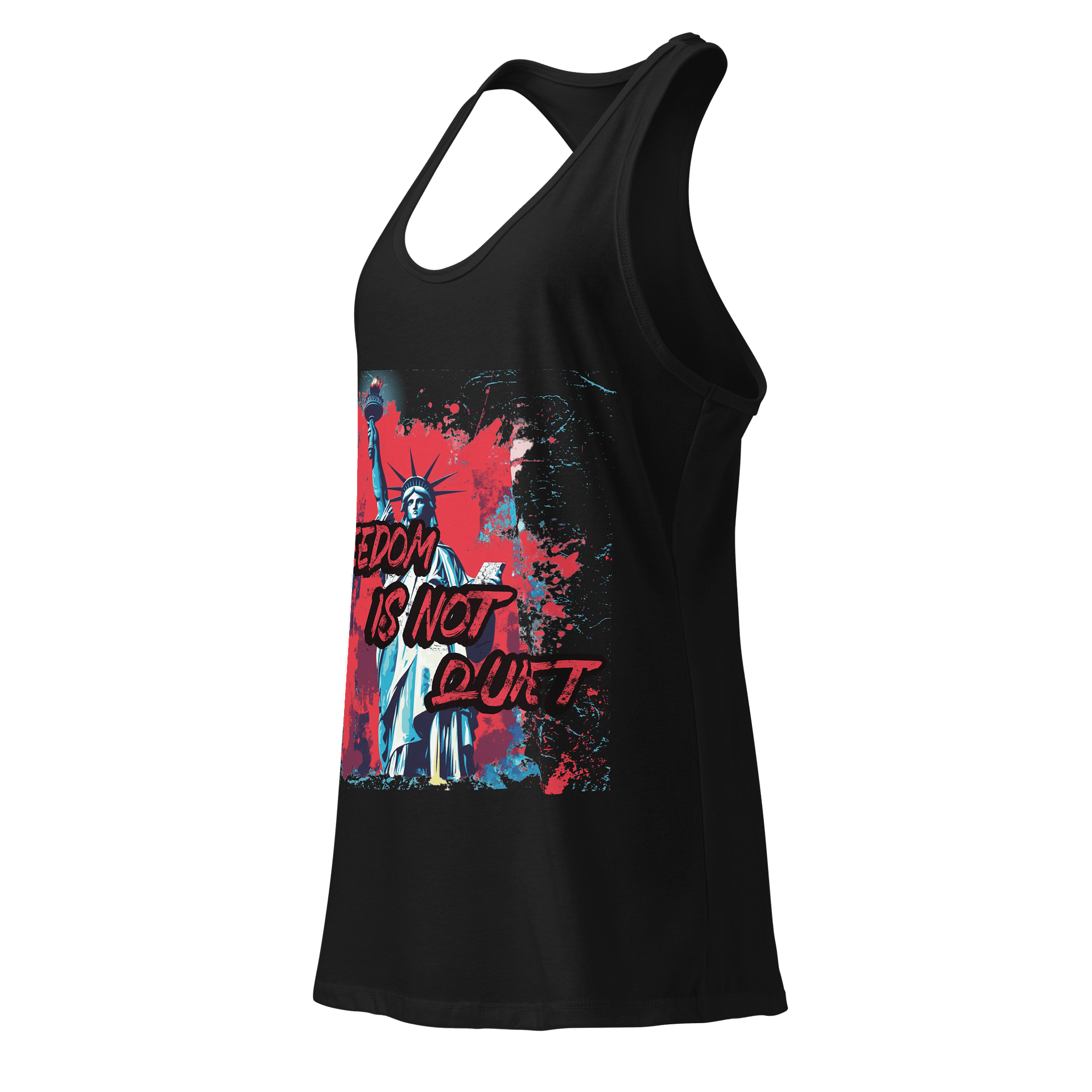 Freedom Is Not Quiet Women Tank Top - Next Level Racerback fit product image (7)