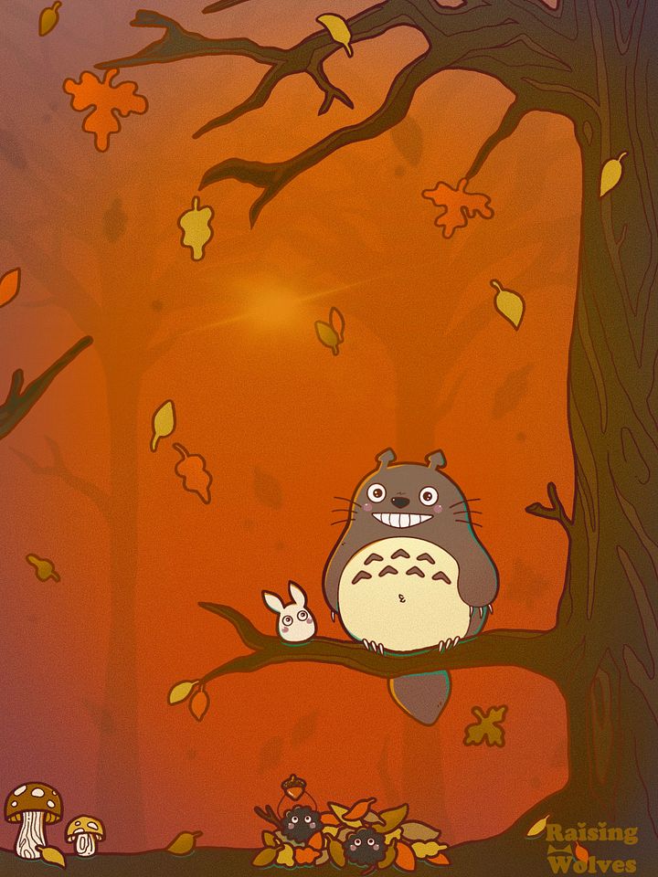 Fall Totoro print product image (1)