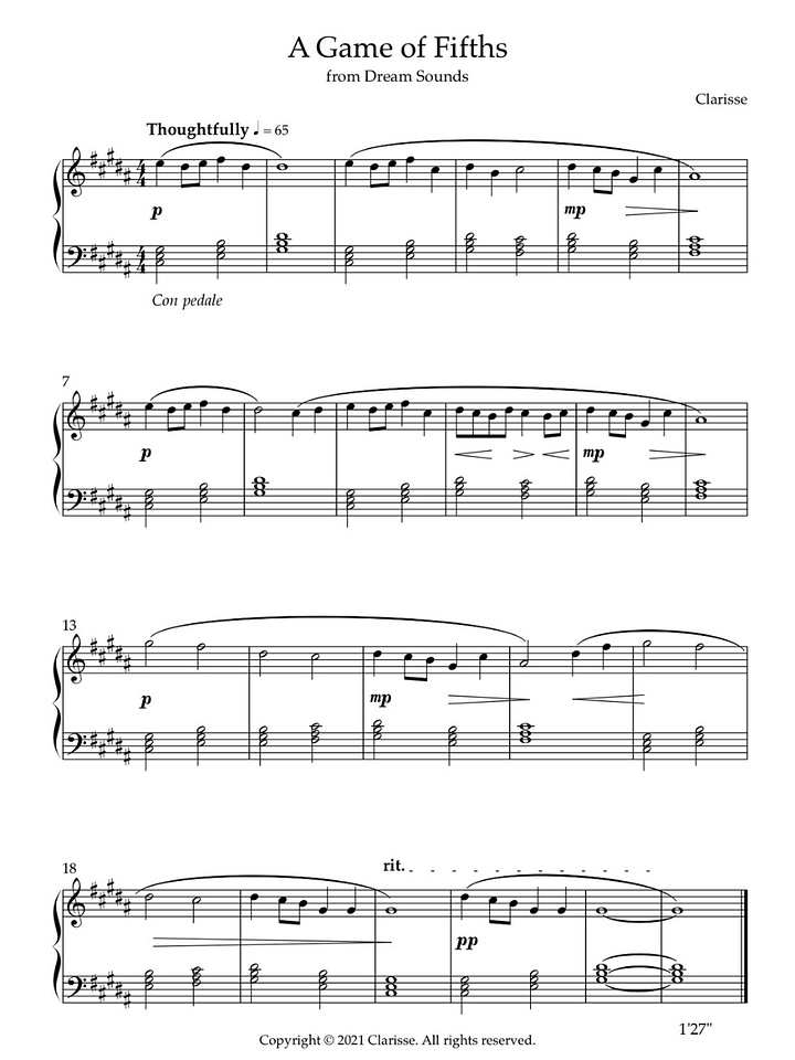 A Game of Fifths - Sheet Music product image (1)