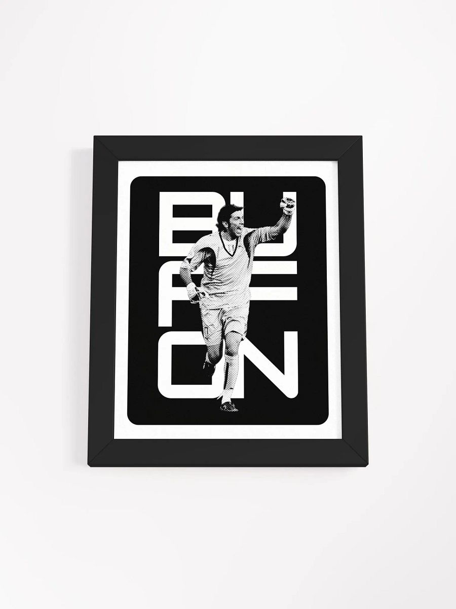 Gianluigi Buffon BW Italy Name Art Framed Print product image (1)