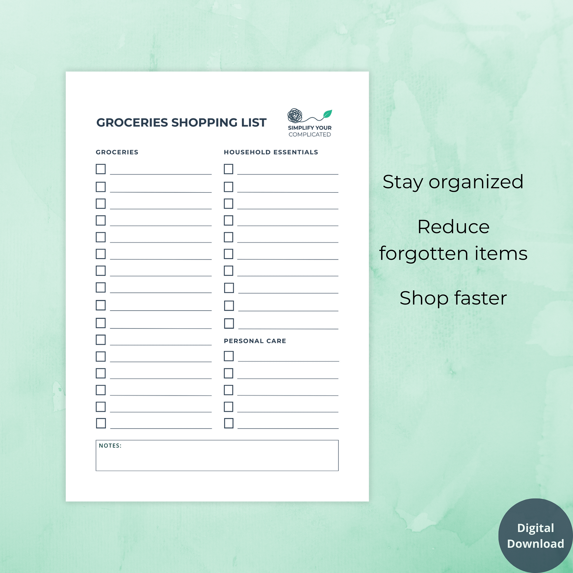 Groceries Shopping List product image (2)