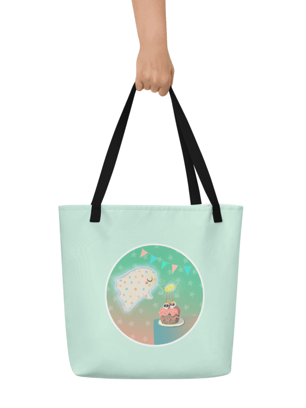 Pastel Little Ghost Birthday Cake - Tote Bag product image (1)