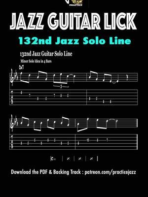 Short, minor, and full of soul. This 4-bar lick in C minor just hits different. ▶️ Tab & track → patreon.com/practicejazz #jazzguitar #guitarlicks #cminorlick #lickoftheday #guitarpractice #guitarsolo #guitartok #foryou