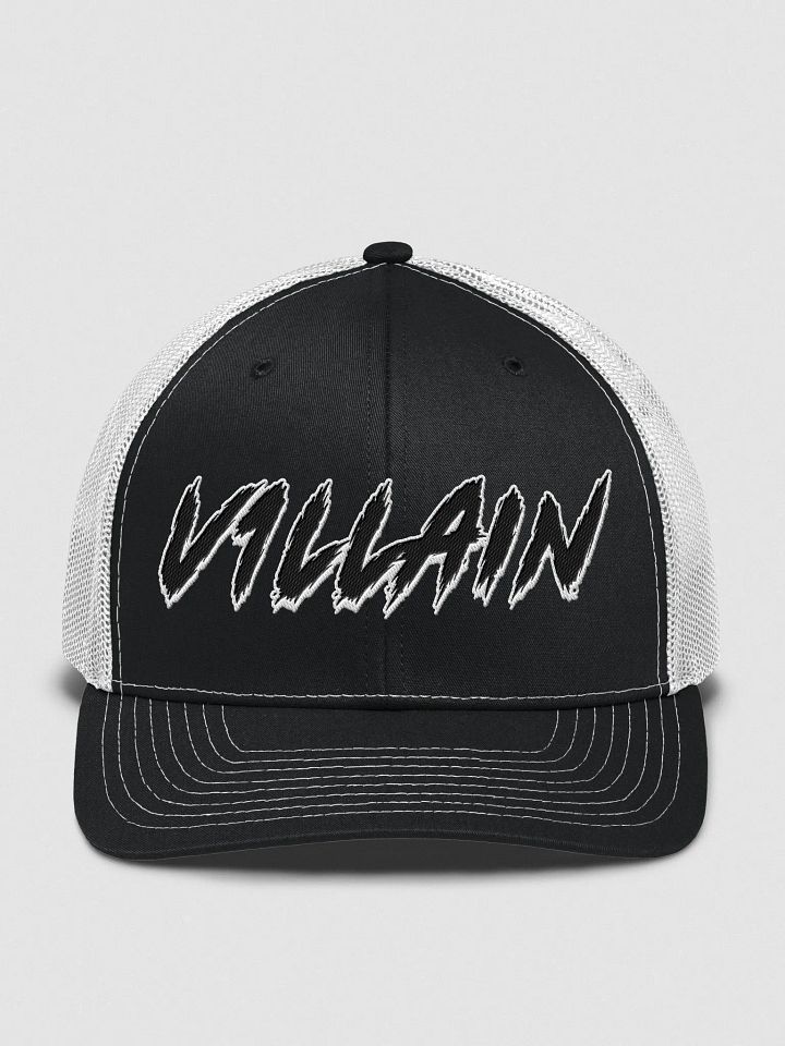 V1LLAIN TRUCKER CAP (White Outline) product image (1)