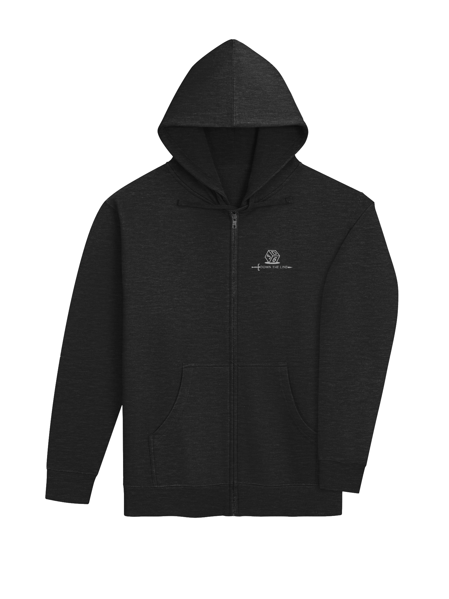 3d6 DTL Horizontal Logo on Dark Fleece Zip-Up Hoodie product image (16)
