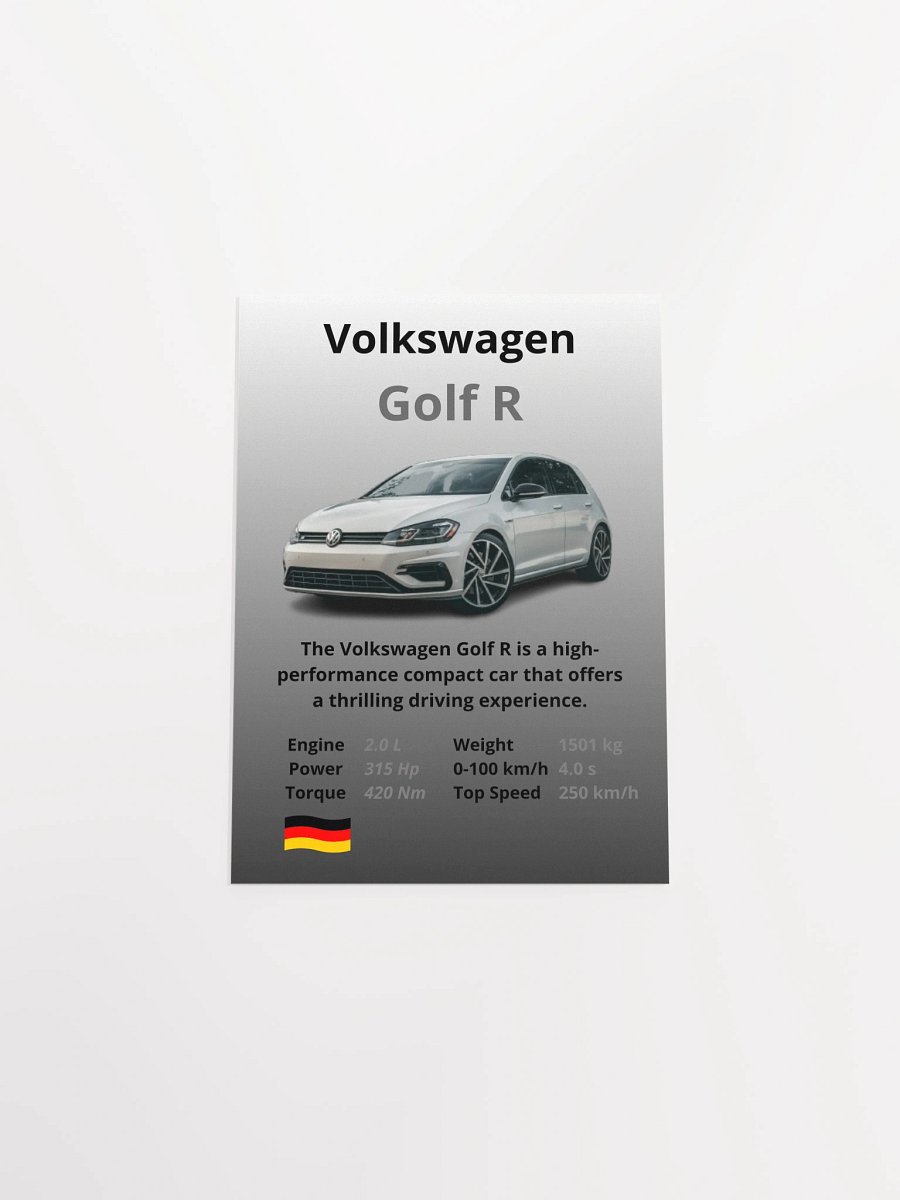 Volkswagen Golf R Wall Poster Without Frame product image (4)