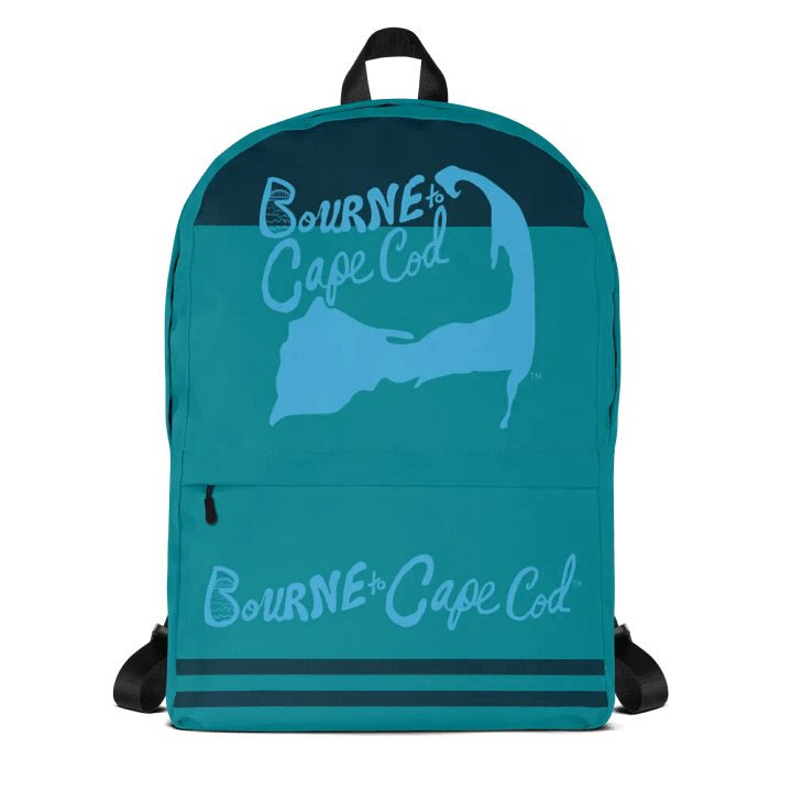 🌊 BOURNE to Backpack – Coastal Cool with BRN.2C.C.™ Vibes 🎒| Blue Logos | Blue Stripes product image (1)