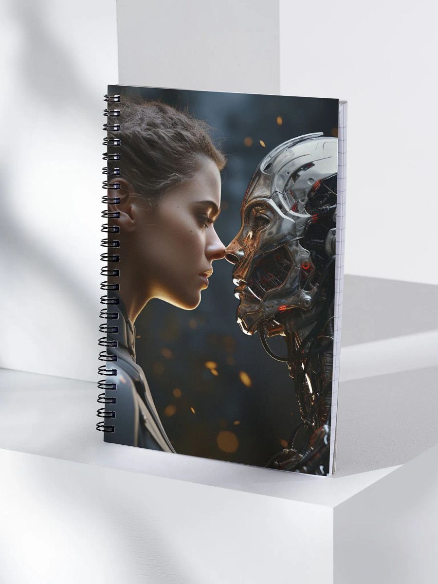 Girl with robot spiral notebook product image (4)