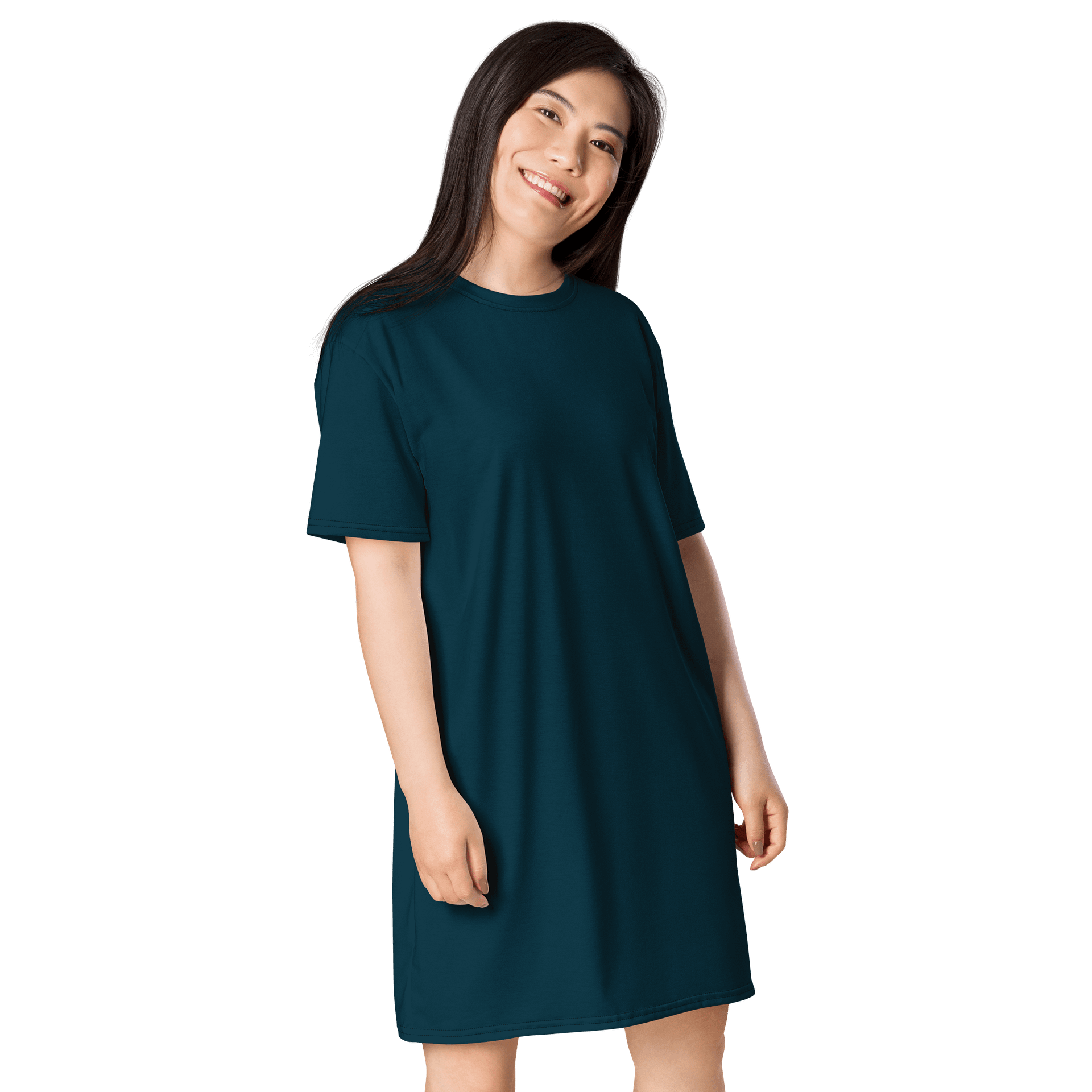Oversized T-Shirt Dress - Deep Blue Whale, Sizes 2XS-6XL product image (4)