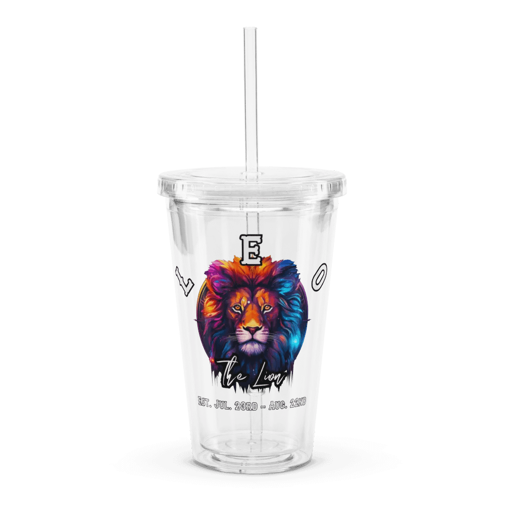 Leo - Zodiac Double Wall Clear Plastic Tumbler product image (1)