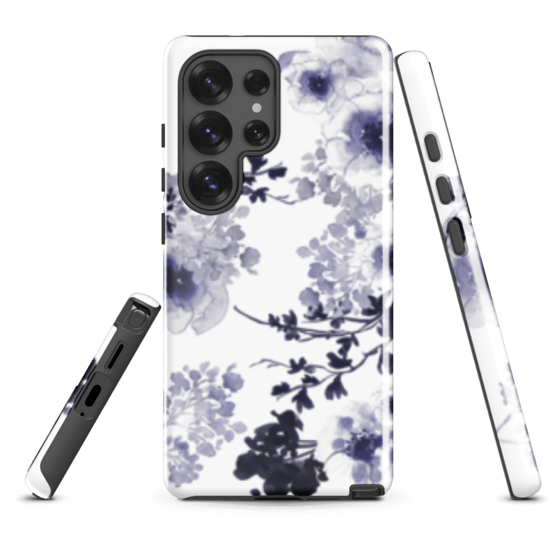 Midnight Blossom Blue Samsung Tough Case product image (4)